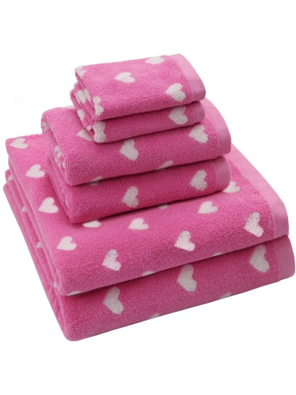 6-Piece Kids Towel Set - Soft 100% Cotton Jacquard Bath Towels for Fun Bathrooms